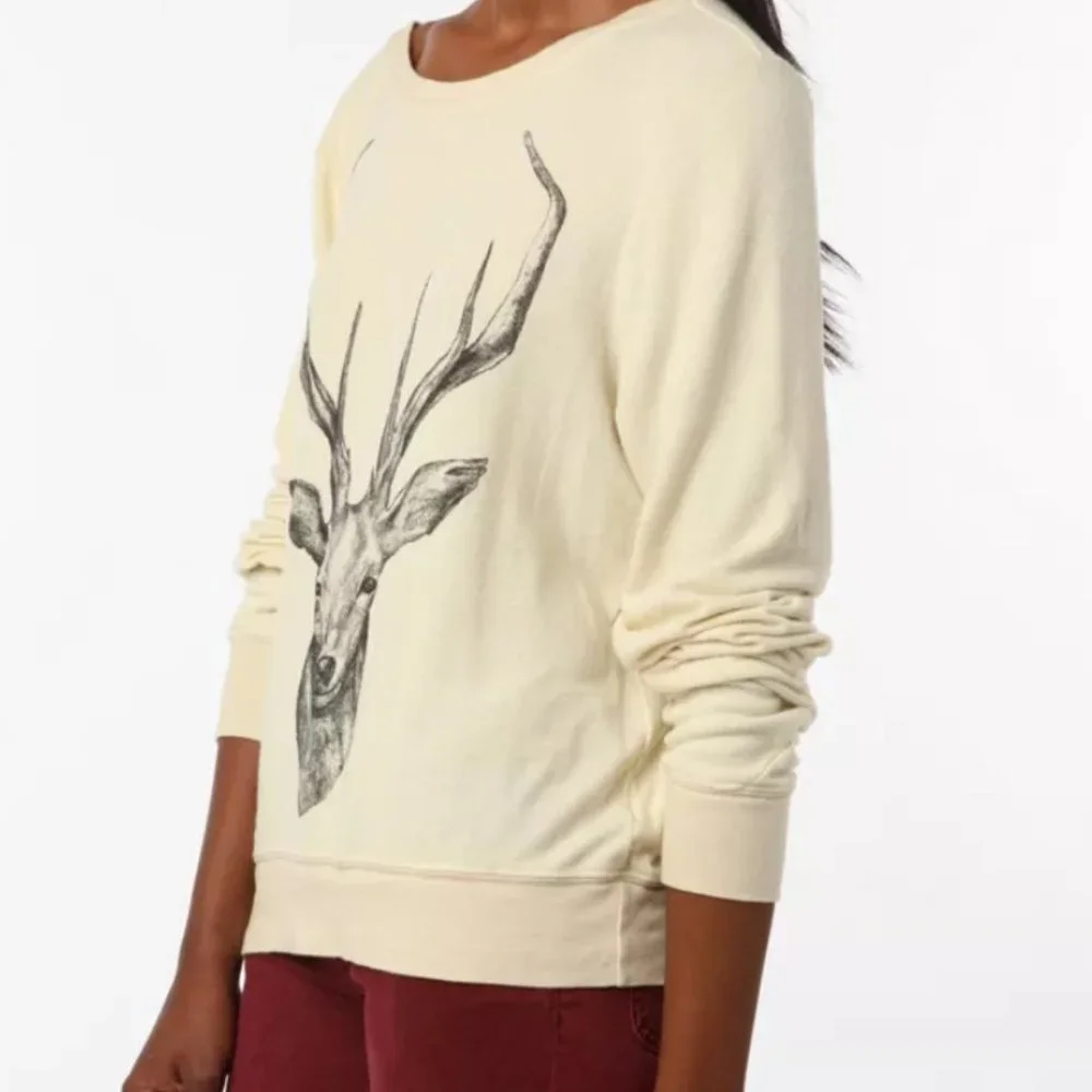 Wildfox Couture Stag Baggy Beach Sweatshirt - Picture 2 of 9